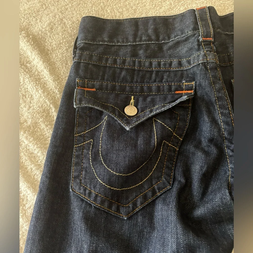 True Religion Men's Deep Indigo Straight Jeans Size 32